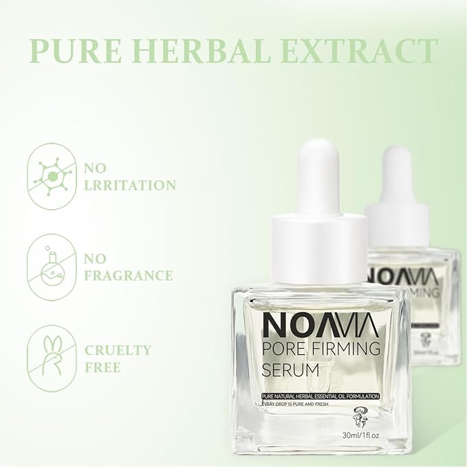 Pore Firming Ampoule, Pure Natural Herbal Extracts Face Serum, Pore Minimizer for Sebum Control and Pore Care, Gentle&Non-Irritating, Suitable for Sensitive Skin(1fl.oz)