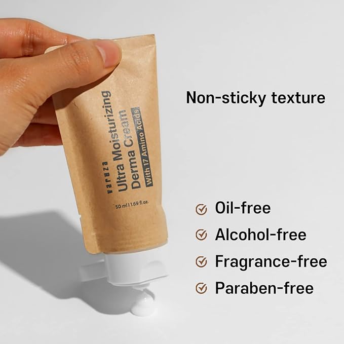 Ultra Moisturizing Derma Facial Cream – Deep Hydrating Face Moisturizer – EWG Verified Vegan Cruelty Free Korean Skin Care Product with Hyaluronic Acid, Non-Sticky Unscented Lotion, 2EA