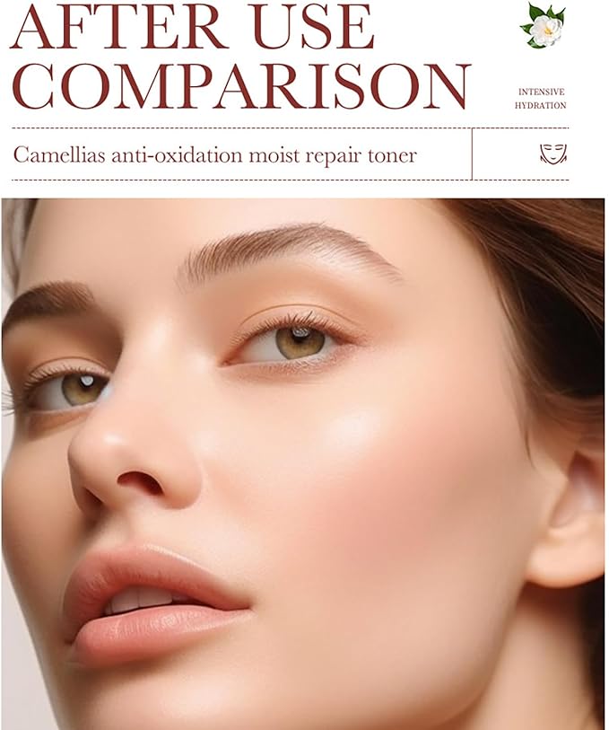 BIOAQUA Camellias Anti-Oxidation Moisturizing Repair Toner Nourishing Serum Smooth Delicate Skin Care 100ml / 3.38fl.oz