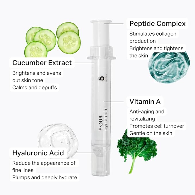 Y’OUR Retinol Brightening Eye Cream: Anti-Aging for Dark Circles & Puffiness; Removes Under Eye Bags; Ultimate Repair for Wrinkles & Crow’s Feet; Hydrating & Illuminating Care. Made in USA