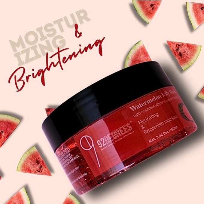 Watermelon Jelly Facial Mask, Hydrating & Anti-Aging Gel Face Mask with Niacinamide, Hyaluronic Acid, Licorice Root Extract For Suitable for Sensitive & all Skin Types Lightweight & Moisturizing Mask