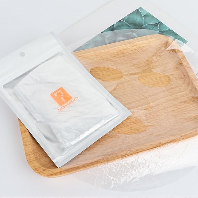 100Pcs Facial Plastic Mask Oil Facial Mask Paper Disposable Facial Sheet Mask Facial Skincare DIY Wet Compress Moisture Special Ultra-Thin Film for Spa Beauty Salon Elitzia