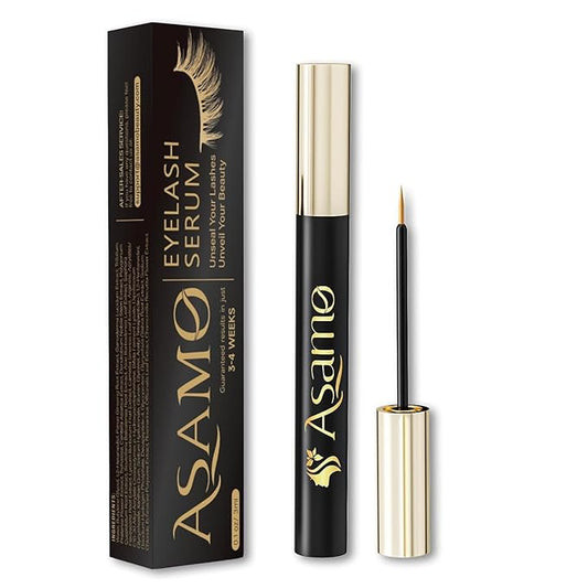 Natural Eyelash Growth Serum with 15 Plant Extracts, Lash Enhancement Formula