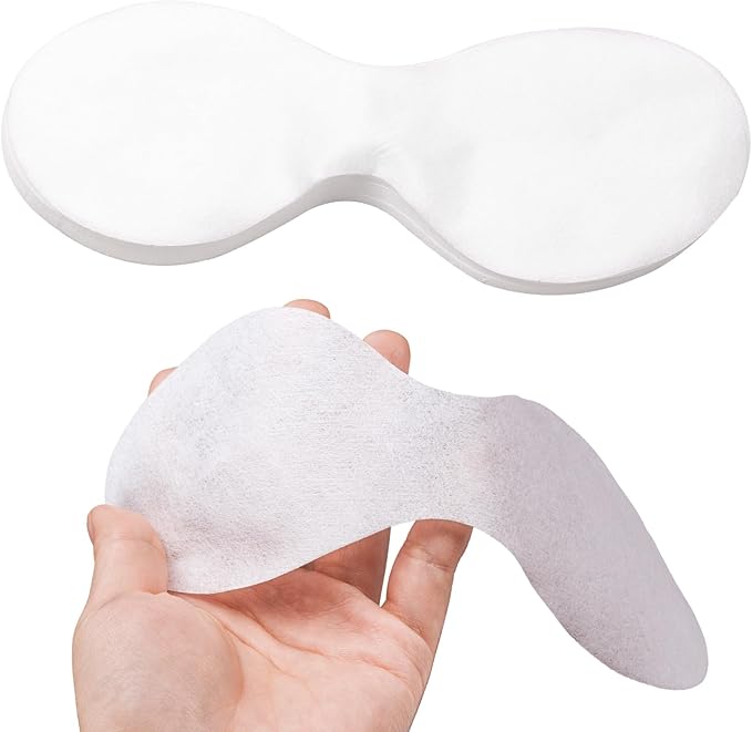 100 Sheets Disposable Non Woven Eye Mask, DIY Cotton Eye Mask Paper, Facial Eye Covers Pads for Skincare, Spa, Moisture Retention