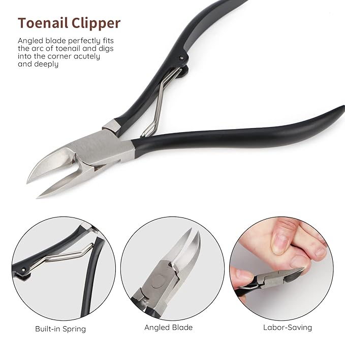 Segbeauty 9pcs Pedicure Knife Set, High Manganese Steel Foot File Set with Storage Bag, Ingrown Toenail Blade Tool for Cuticle Remover Callus Shavers Corn, Professional Foot Repair Sharp Blade Kit