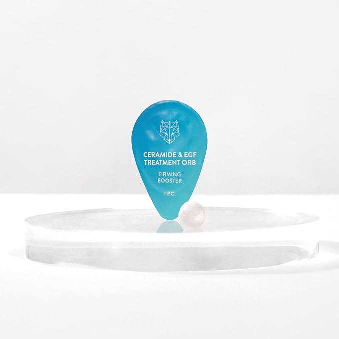 Snow Fox Skincare - Freeze-Dried Ceramide Orbs | Facial Serum | Luxury Skincare Treatment for Face, All Skin Types | Ceramide & EGF Treatment Orb - 5 Capsules