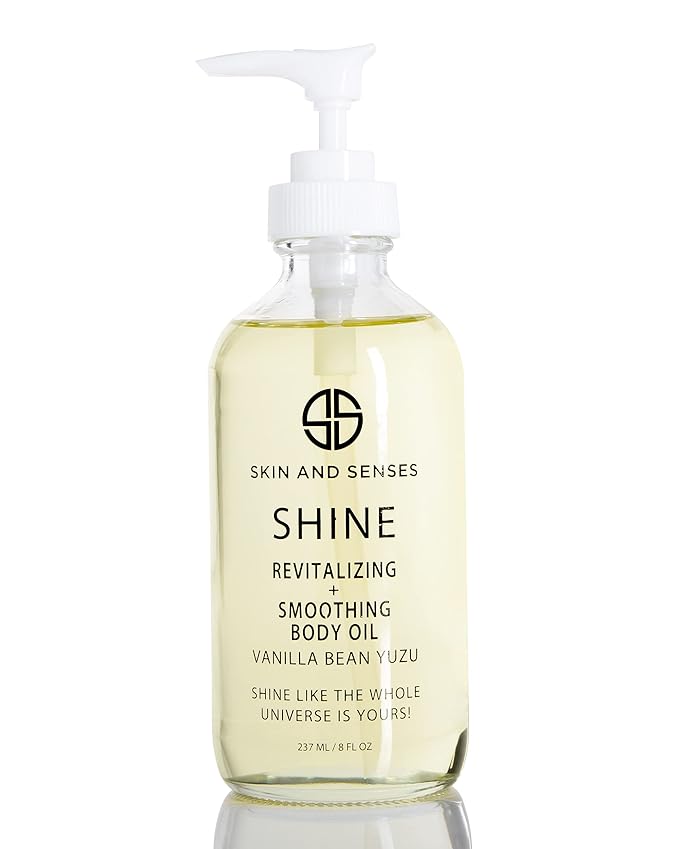 Shine Revitalizing & Smoothing Body Oil Vanilla Bean Yuzu –100% Natural, plant-based ingredients Loaded with an Organic blend of Healing Oils and Vitamin E, that deeply soothe, restore
