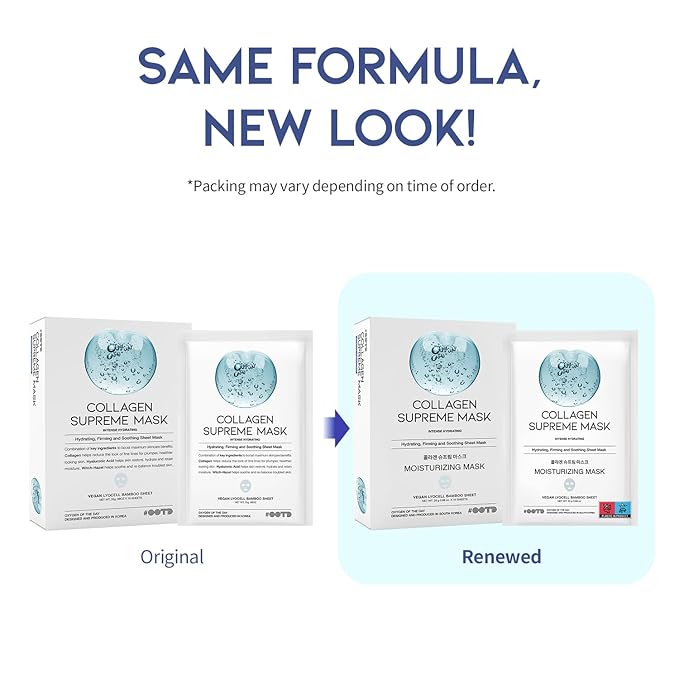 Collagen Hydrating Sheet Masks for Face Korean Anti Aging Mask Sheet for Dry Skin & Sensitive Skin, EVE Vegan, Not Tested on Animals, No Parabens, No Sulfates, Hyaluronic Acid, Witch Hazel 10EA