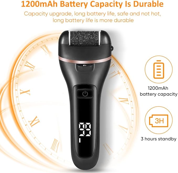 Premium Electric Foot Callus Remover Kit 18 Pieces for Feet Foot Filer Dead Skin Remover for Feet Callous Remover Tool Electric Pedicure Foot File Kit Luxurious (Black)