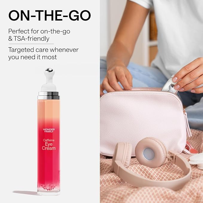 Eye Cream with Caffeine - Hyaluronic Acid and Niacinamide Serum - Face Puffiness Reducer