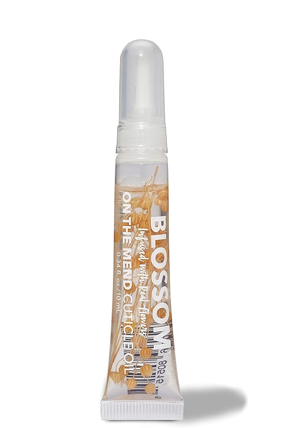 Blossom Cuticle Oil Pen for Nails, On the Mend Scented Travel Nail Oil for Growth and Strength, Infused with Real Flowers 0.34oz, Rose