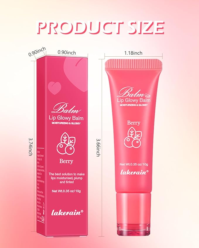 Lip Glowy Balm,Hydrating Nourishing Repair Sleeping Lip Mask,Shine Glossy Finish Lip Moisturizer,Smooth Cracked Chapped Dry Lip,Lip Care Therapy Treatment,Women's Day Makeup Gift for Women-1#Peach