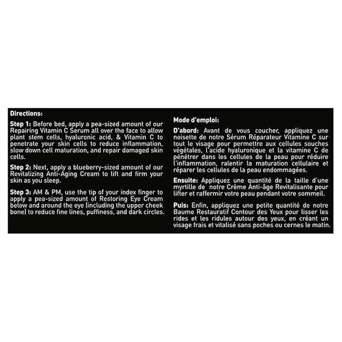 Brickell Men's Advanced Anti-Aging Skin Care Routine, Night Face Cream, Vitamin C Facial Serum and Eye Cream, Natural and Organic, Scented, Skin Care Gift Set