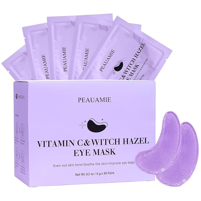 Under Eye Patches with Vitamin C and Witch Hazel Eye Mask for Dark Circles and Puffiness,Face Mask Skin Care Products 30 Pairs
