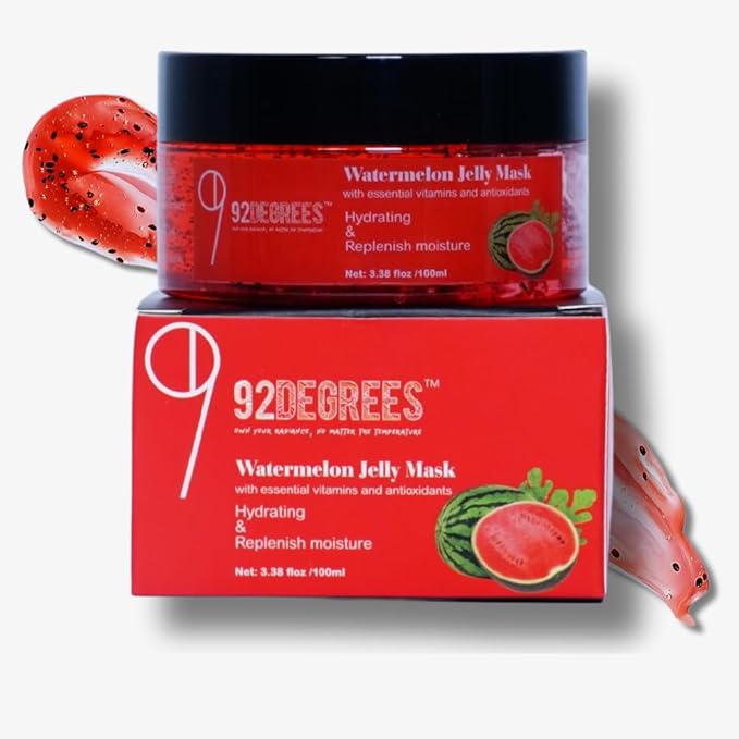 Watermelon Jelly Facial Mask, Hydrating & Anti-Aging Gel Face Mask with Niacinamide, Hyaluronic Acid, Licorice Root Extract For Suitable for Sensitive & all Skin Types Lightweight & Moisturizing Mask