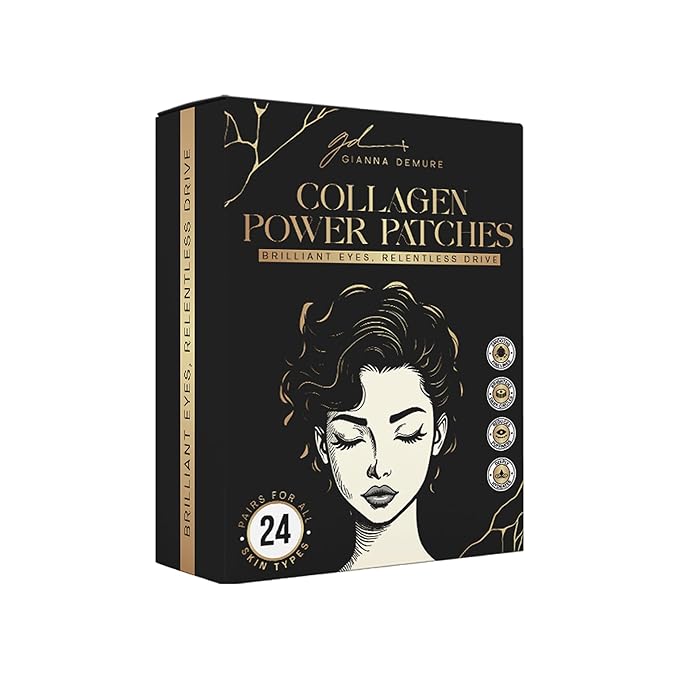 Under Eye Patches for Dark Circles and Puffiness β 24 Collagen Pairs for Puffy Eyes, Wrinkles & Bags β Gold Gel Eye Mask Vegan & Cruelty-Free