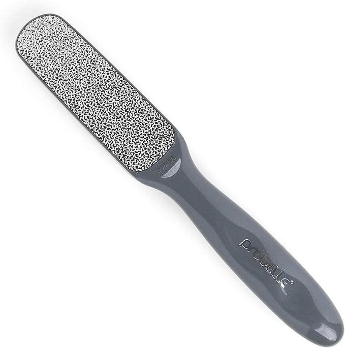 Probelle Double Sided Multidirectional Nickel Foot File Callus Remover - Immediately Reduces calluses and Corns to Powder for Instant Results, Safe Tool (Dark Grey)