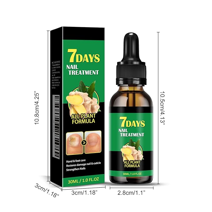 7days Nail Treatment, Ginger Nail Treatment, Multi-Purpose Nail Repair, Nail Nutrient Oil Strengthener Oil Serum Ginger Nail Growth Oil