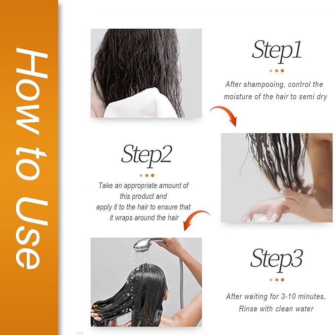 Collagen Hair Mask & Treatment – Deep Conditioner for Dry, Damaged, Frizzy, or Curly Hair – Repairing & Hydrating Care with Biotin, Argan Oil & Collagen – Paraben-Free, 16.9 Fl Oz