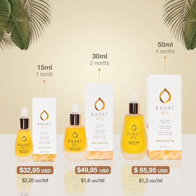 Kahai Oil - 100% NATURAL ANTI-AGING FACE OIL Premium Sustainable Cacay Oil (15 ml)