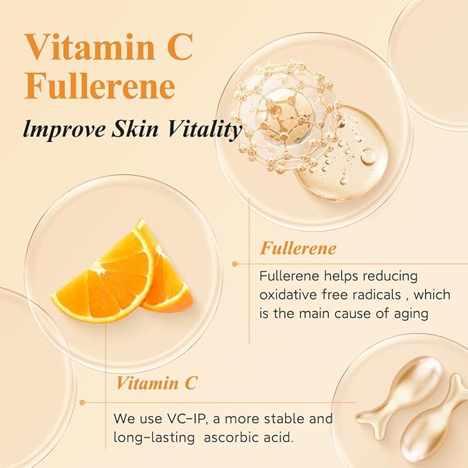 Vitamin C Anti-Wrinkle Aging Face Serum 30 Capsules+Retinol Collagen Anti-Aging Wrinkle 30 Capsules,VC For Morning+VA For Evening,Smooth,Hydrate,Firming Skin,Travel Portable