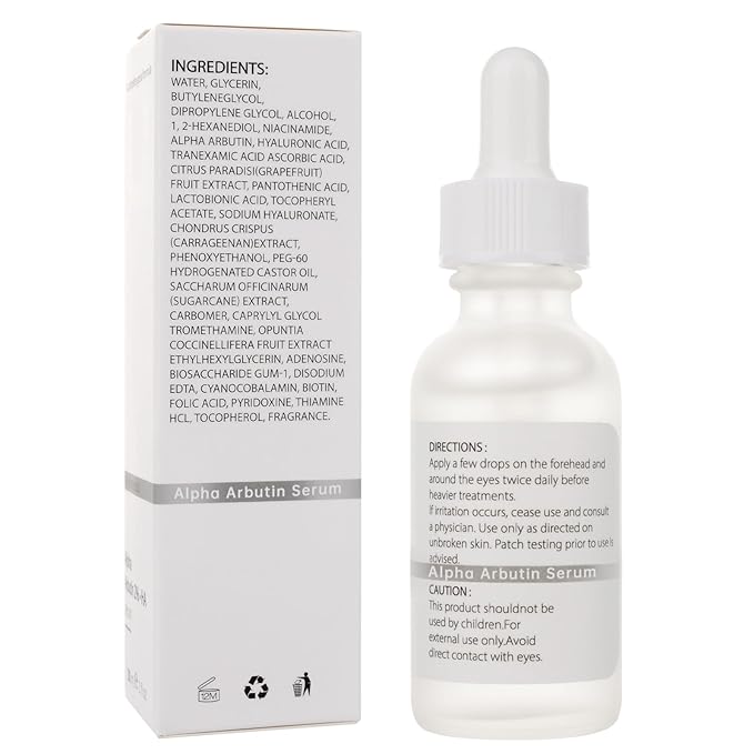 Alpha Arbutin 2% + HA Serum for Anti Aging & Wrinkles, 1 PCS Moisturizing Alpha Arbutin Serum 2% with Hyaluronic Acid, Niacinamide for Acne & Spots, Hyaluronic Acid Essence for Face.
