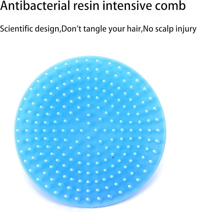 2 Pack Hair Scalp Massager Shampoo Brush Shower Head Scrubber Cleanser Massage Comb for Hair Growth Ease Dandruff Removal and Head Relaxation for Women and Men or Pets (Blue)