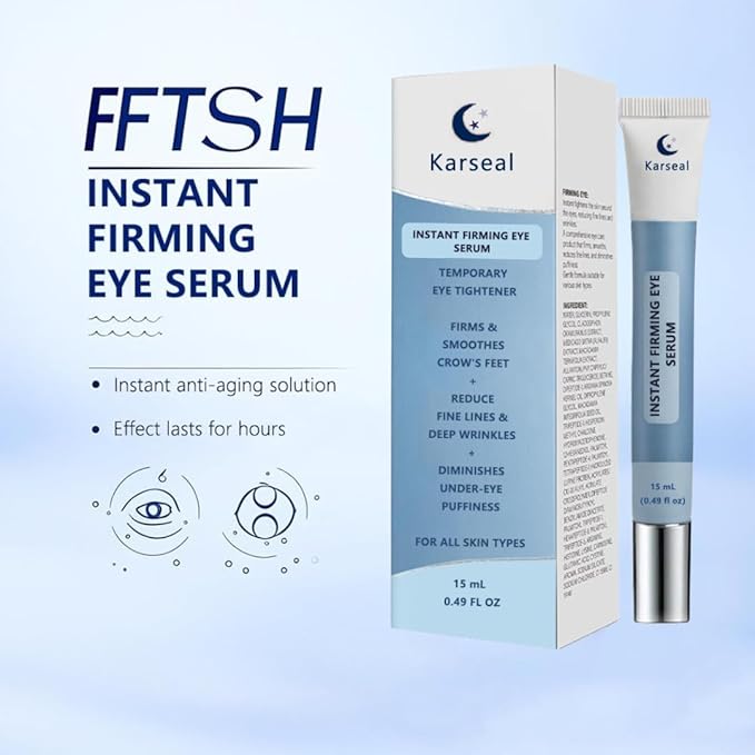 Instant Firming Eye Serum – Targets Under-Eye Bags, Wrinkles, Dark Circles & Fine Lines – Anti-Aging Formula (15ml / 0.49 oz)