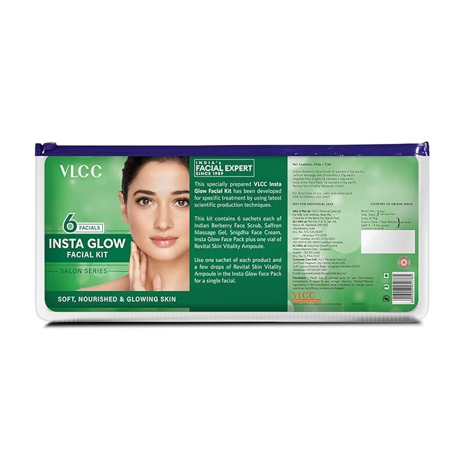 VLCC Salon Series Instaglow Facial Kit (6 Facials)(240gm+12ml)