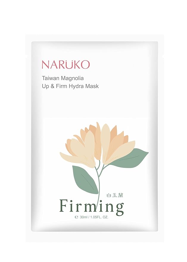 Naruko Magnolia brightening and firming 3D face lifting facial mask - reduce dark spots, fades wrinkles and boosts collagen Provides intensive hydration and adds radiance ็ฝ็่ญๅไธ็ท็ทป็พ็ฝๆๆ้ข่