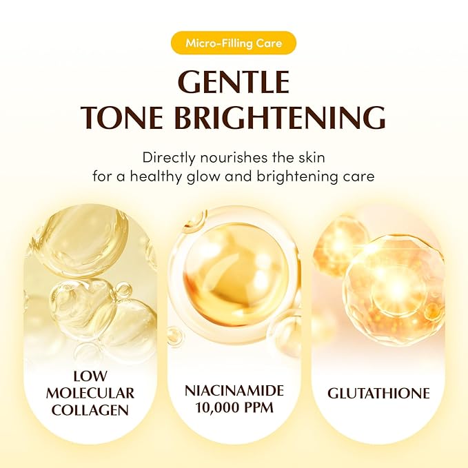 Collagen Glow Up Mask - Niacinamide & Low Molecular Collagen for Brightening and Radiance Boosting | Korean Collagen Face Mask for Glass Skin, 4 Sheets, 1.01 OZ.