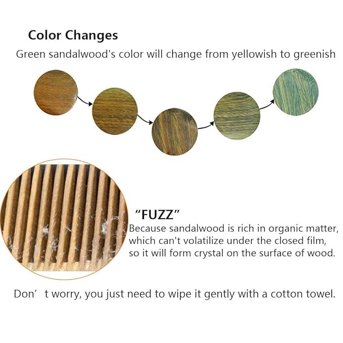 Wooden Handheld Head Massager - Wide Tooth Scalp Massage Comb for Hair Scraping