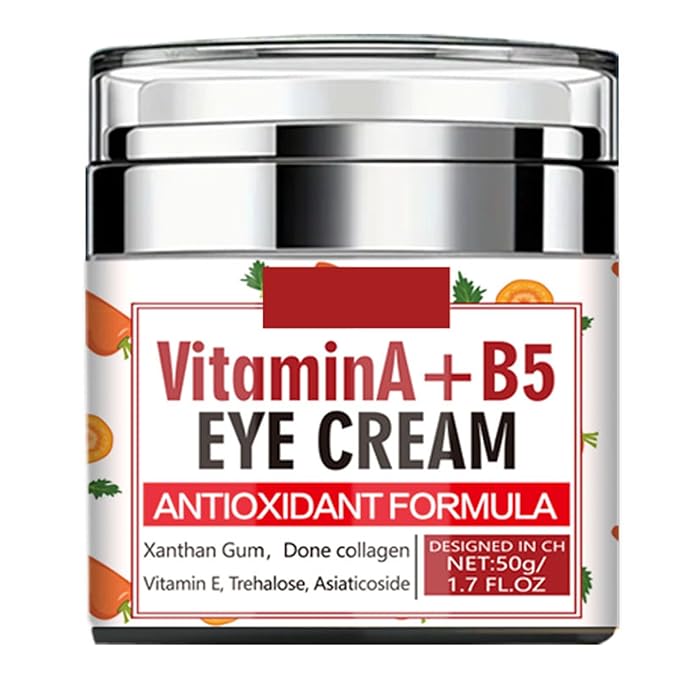 Anti-Aging Eye Cream Revitalizing Under Carrot Eye Cream with Vitamin E and B5 for Puffiness Dark Circles Fine Lines Moisturizing Firming Eye Cream,1.7 FL Oz