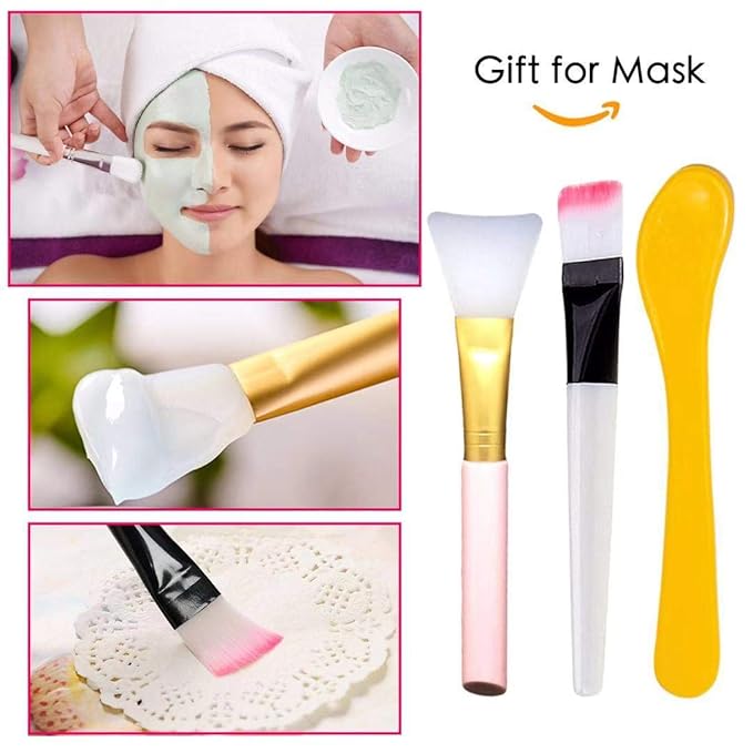 100 pcs Compressed Facial Mask Sheet Beauty DIY Disposable Mask Paper Natural Cotton Skin Care Wrapped Masks Normal Thick,Get a Small Mask Bowl, Mask Brushes