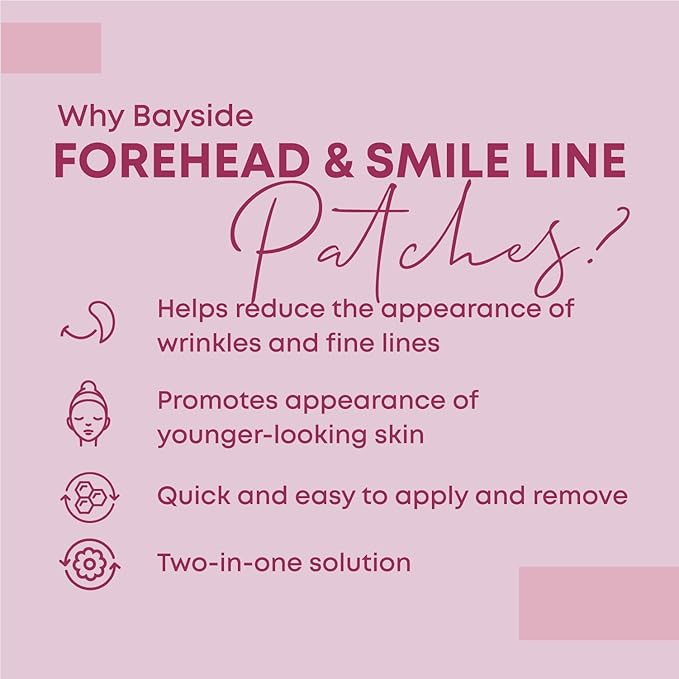 Forehead Wrinkle Patches and Smile Line Patches Set | Hyaluronic Acid Aloe Collagen Vitamin E | Overnight Treatment for Fine Lines Nasolabial Folds and Facial Wrinkles | Non-Invasive Skin-Friendly