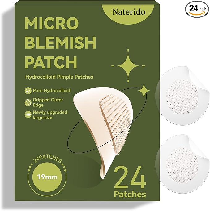 Micro Hydrocolloid Patch 24 Counts, Day & Night Clear Treatment Spot Remover Pimple Stickers, Spot Dots for Face Zit Patches