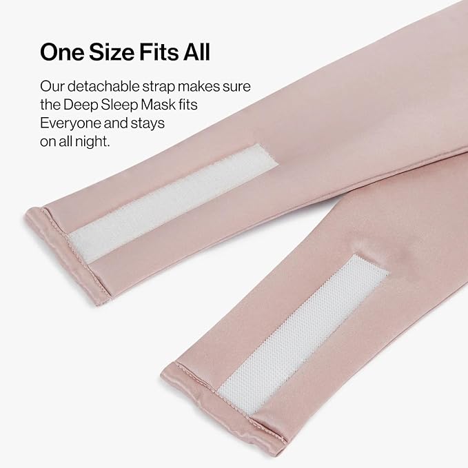 Dore & Rose Deep Sleep Mask Light Blocking, 23 Momme Mulberry Silk Eye Mask, Ultra Soft, Adjustable - Travel Sleeping Mask for Men & Women - Lotus