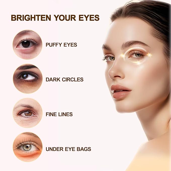 Caffeine Eye Cream for Dark Circles,Under Eye Cream for Puffiness and Bags,Eye Cream Anti Aging for Men Women Reduce Wrinkles Fine Lines, Suitable for All Skin Types 0.33 fl.oz