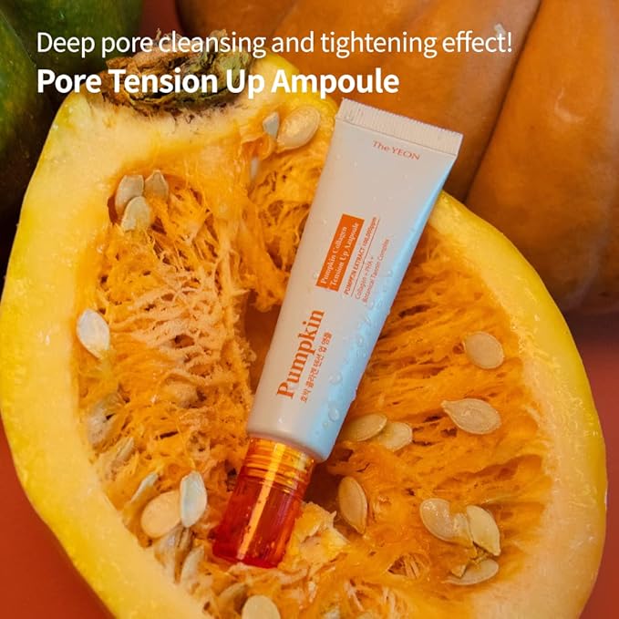 TheYEON Pumpkin Collagen Tension Up Ampoule / 20ml 0.67 fl.oz/Pore care,elasticity,skin nutrition/korean skin care, For Face Moisturization,Smoothening,and Even Tone-Skin Firming Hydrating
