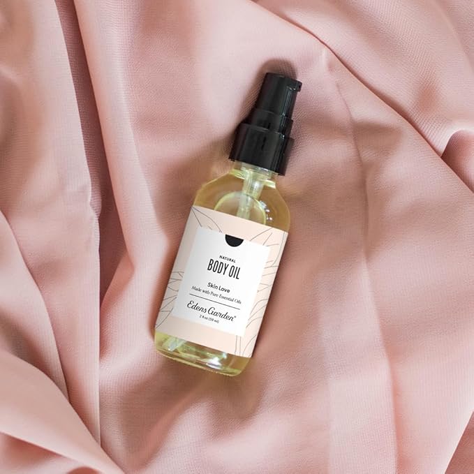 Edens Garden Skin Love Bath & Body Oil – Anti-Aging Blend with Pure Essential Oils & Vitamin E for Smooth, Hydrated Skin – Natural Moisturizer for Scars, Wrinkles & Stretch Marks, 2 fl oz (59 ml)