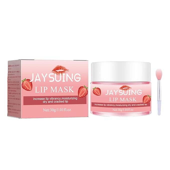 Lip Sleeping Mask,Lip Mask Overnight,Hydrate Lip Balm, Moisturizing Lip Balms for Very Dry Lips Cracked Lips Vitamin E Lip Collagen Butter Scrubs Lip Care (Berrry)