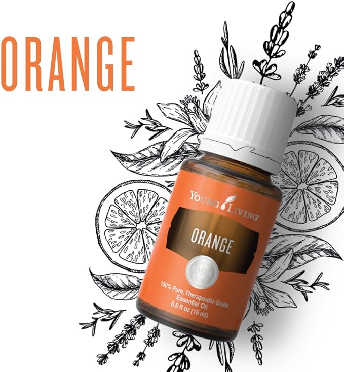 Young Living Orange Essential Oil 15ml - Brighten Your Space with an Uplifting Citrus Aroma - Cleanse, Refresh, and Promote Wellness - Premium Young Living