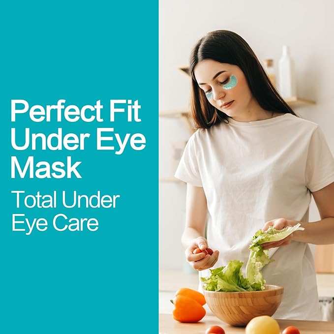 TUNBOT Under Eye Patches - 24 Pairs Natural Plant Extracts Eye Mask for Reduces Puffiness and Dark Circles Facial Anti-Aging, Hyaluronic Acid Eye Gel