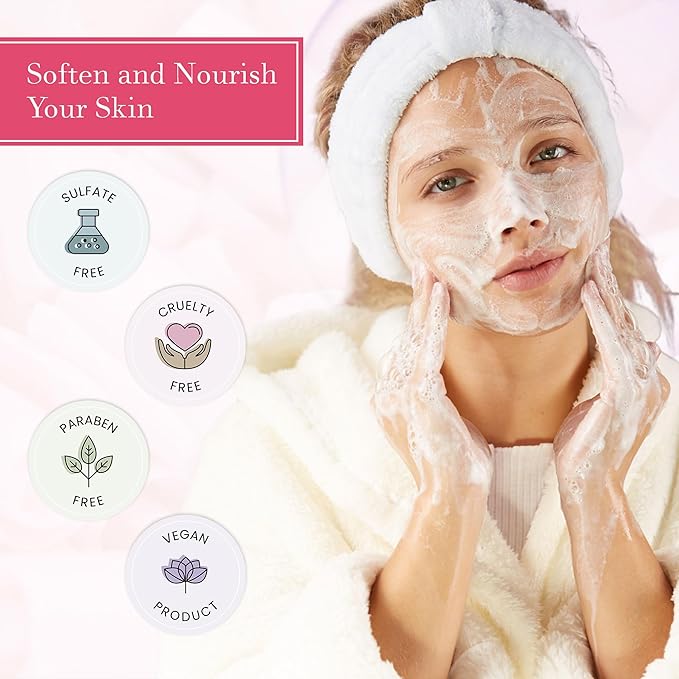 FinchBerry Rosey Posey Gift Set - Ideal Gifts Romantic Occasions, Anniversaries, Birthdays, Womenโs Day, Housewarming, or Get Well Soon - Spa Gift Set With Handmade Soap, Fizzy Salt Soak & Soap Dish