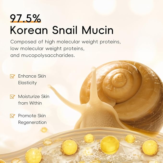 All About Snail Mucin Kit Korean Skin Care Set, Collagen Skincare Gift Set Hydrating & Lifting Skin, Snail Skin Care Products Set Cleanser, Serum, Cream, Facial Kit for Women and Men Anti-Aging 3Pcs