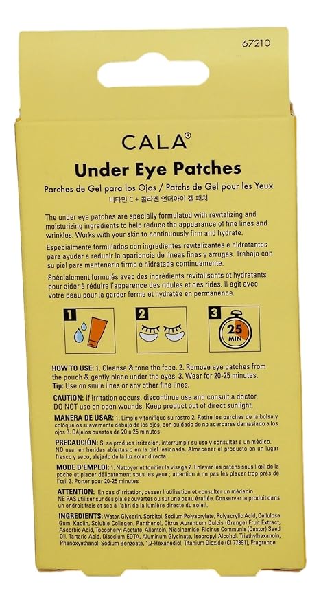 Cala Collagen & gold hydrogel under eye patch 10 count, 10 Count