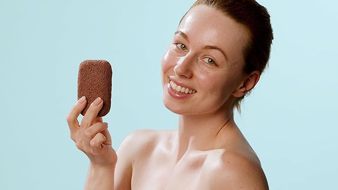 HartFelt Pedicure Exfoliation Beauty Box with 6 Exfoliating Foot Scrubber Bath Sponges & 2 Magic Pumice Stone for Feet Callus Remover | Gentle Sponge Pad & Foot Scrubbing Stone for Deep Cleansing