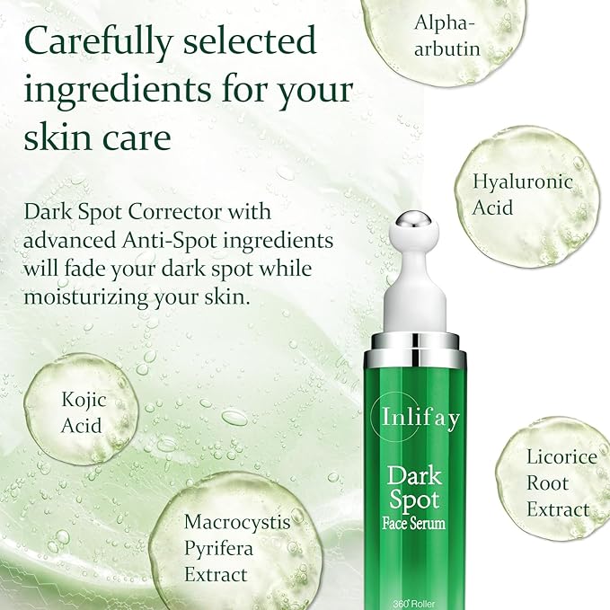 Dark Spot Remover for Face with Roller: Dark Spot Corrector for Face Fading Sun Spot Age Spot Melasma