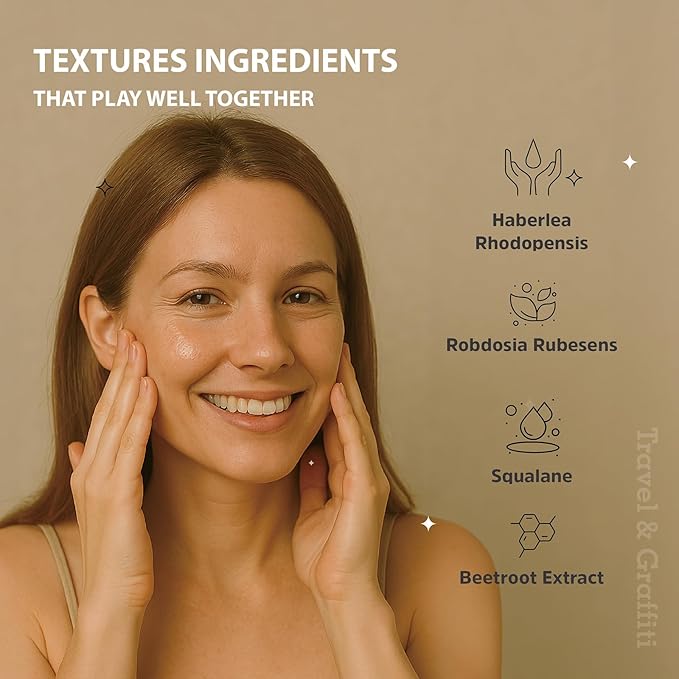 Haberlea Oil โ Natural Anti-Aging Moisturizer for Dry Skin, Fine Lines & Wrinkles, Lightweight Face Oil for Hair & Body โ All Skin Types โ Made in Taiwan โ 25ml / 0.85 fl oz