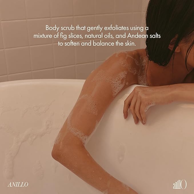 Fig Whisky Body Scrub – Vegan Exfoliator with Fig Extract, Seed Powder & Andean Salt for Smooth, Radiant Skin – Woody Scent, Paraben-Free, Sulfate-Free, Silicone-Free (8.46 oz)